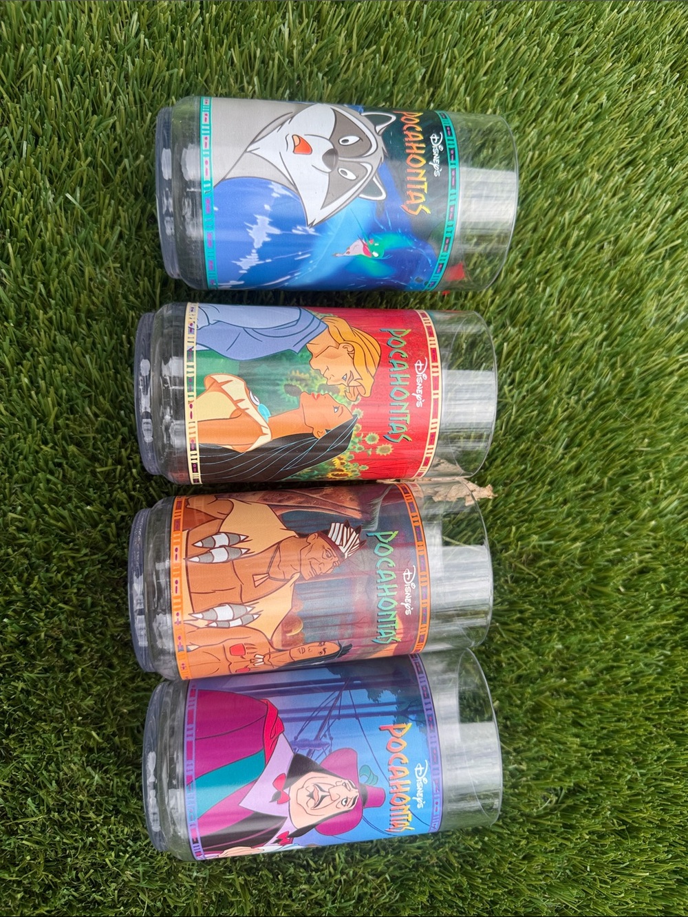 Disney Pocahontas Character Glasses - Set of 4